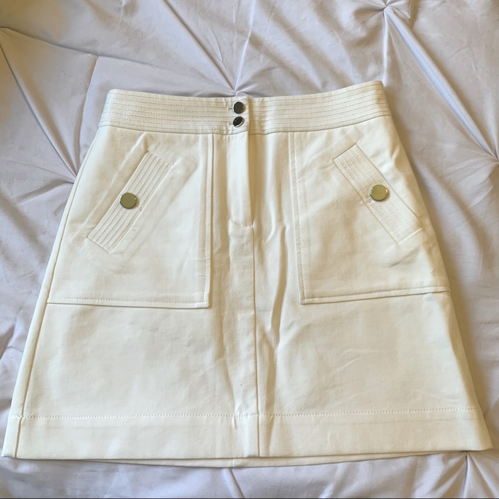 LOFT White Mini Skirt